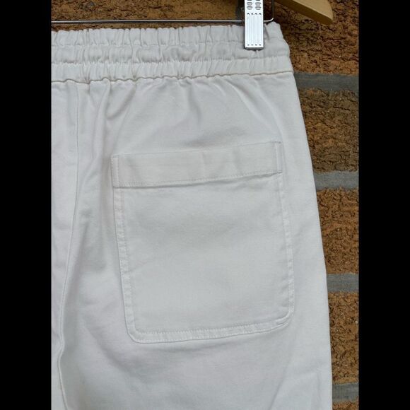 THEORY Cortland Relaxed Cotton Jogger Pants, Ivory size 2 - Picture 9 of 13